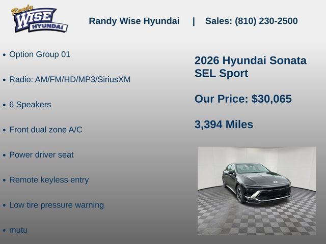 New 2026 Hyundai Sonata SEL AWD/4WD image 5