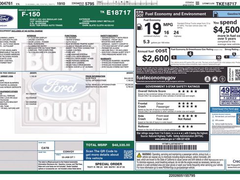 Used 2026 Ford F150 XL w/ Equipment Group 103A High AWD/4WD image 34