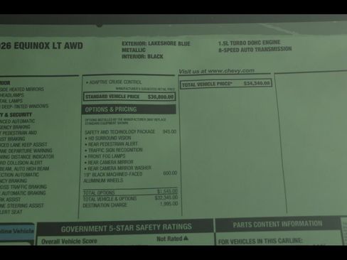 New 2026 Chevrolet Equinox LT w/ Safety and Technology Package AWD/4WD image 24