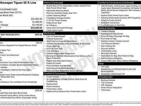 Used 2021 Volkswagen Tiguan SE R-Line w/ 3rd Row Seat Package AWD/4WD image 11