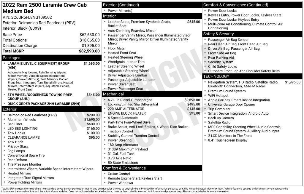 Used 2022 RAM 2500 Laramie AWD/4WD image 39