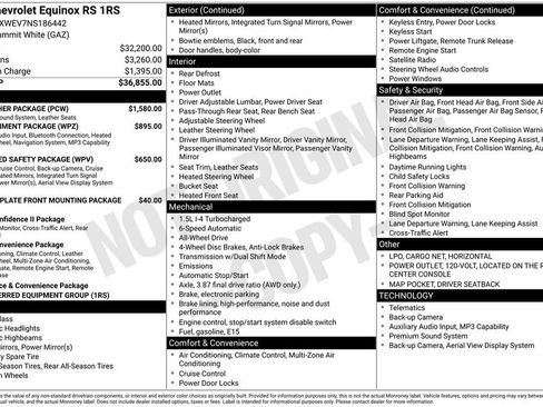 Used 2022 Chevrolet Equinox RS w/ RS Leather Package AWD/4WD image 14