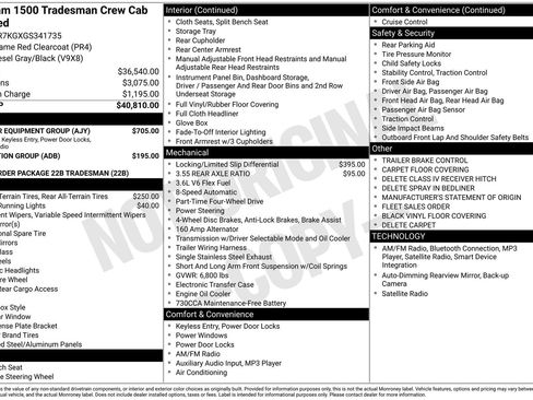 Used 2016 RAM 1500 Tradesman w/ Popular Equipment Group AWD/4WD image 3