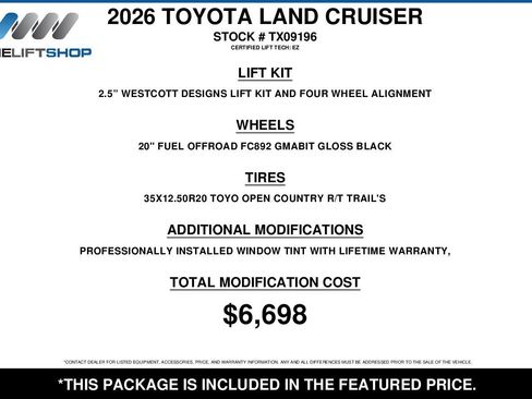 Used 2026 Toyota Land Cruiser w/ Premium Package image 2