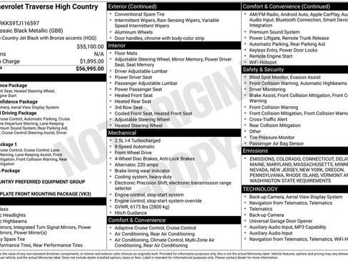 New 2026 Chevrolet Traverse High Country image 27