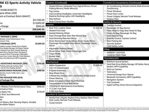 Used 2020 BMW X3 sDrive30i w/ M Sport Package 2 RWD image 4