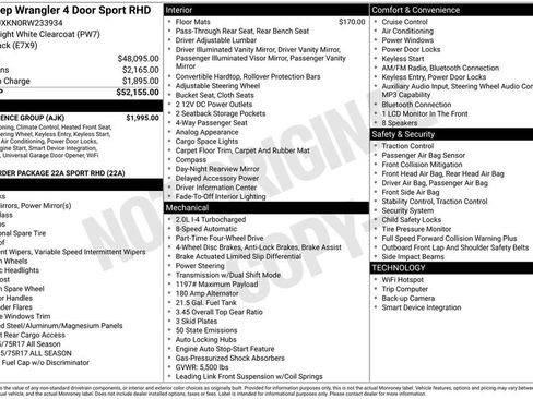 Used 2024 Jeep Wrangler Unlimited Sport w/ Convenience Group AWD/4WD image 31