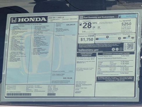 New 2026 Honda HR-V LX image 17