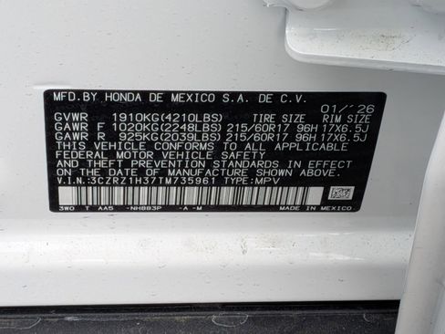 New 2026 Honda HR-V LX image 35