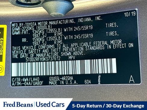 Used 2019 Toyota Highlander Limited AWD/4WD image 41