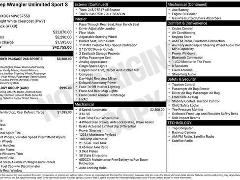 Certified 2021 Jeep Wrangler Unlimited Sport S image 5