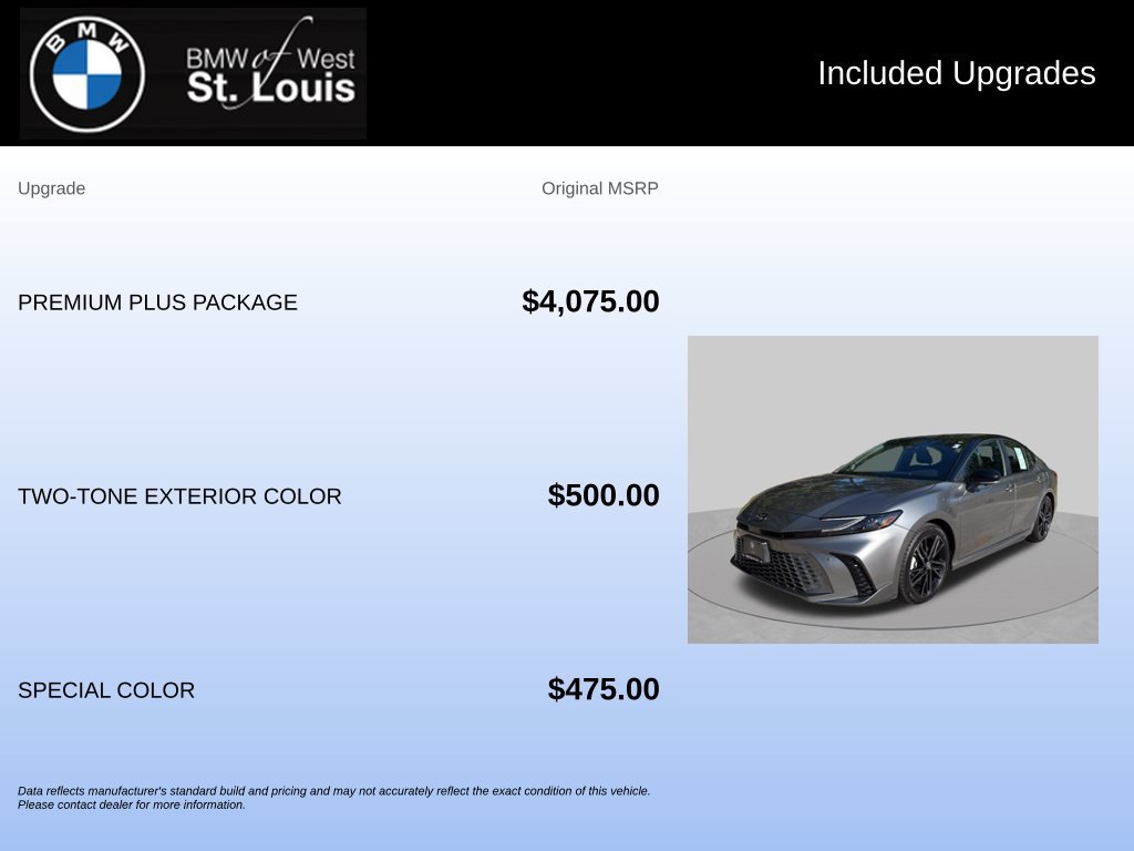 Used 2025 Toyota Camry XSE w/ Premium Plus Package FWD image 18