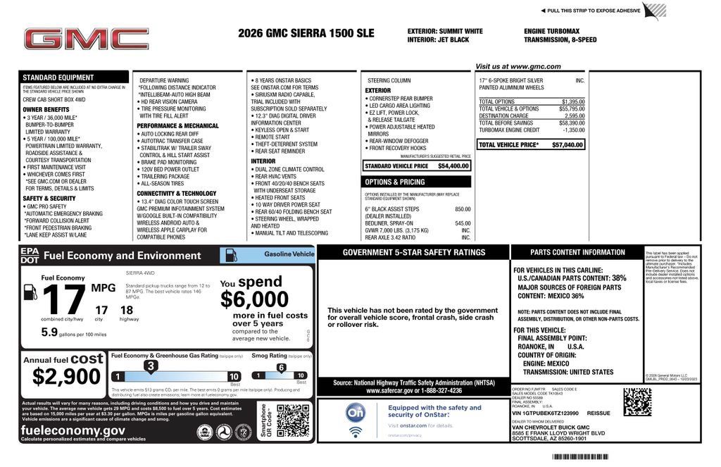Used 2026 GMC Sierra 1500 SLE AWD/4WD image 4