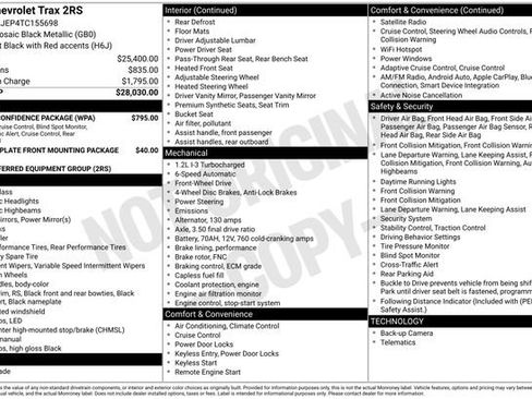 New 2026 Chevrolet Trax RS w/ Driver Confidence Package FWD image 4