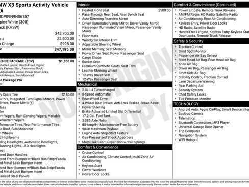 Used 2022 BMW X3 sDrive30i w/ Convenience Package image 33