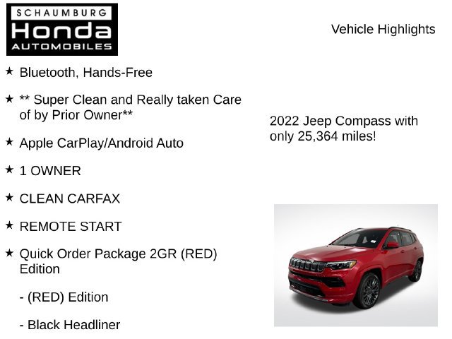 Used 2022 Jeep Compass Limited w/ (RED) Package AWD/4WD image 8