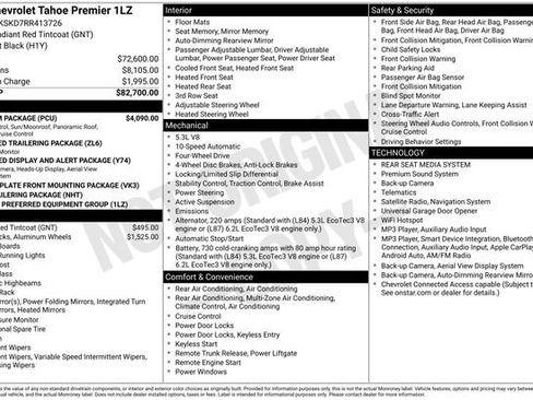 Used 2024 Chevrolet Tahoe Premier w/ Premium Package AWD/4WD image 12