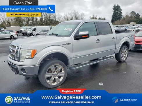 Used 2012 Ford F150 Lariat w/ Lariat Chrome Pkg image 1