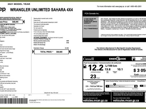 Used 2021 Jeep Wrangler Unlimited Sahara image 9