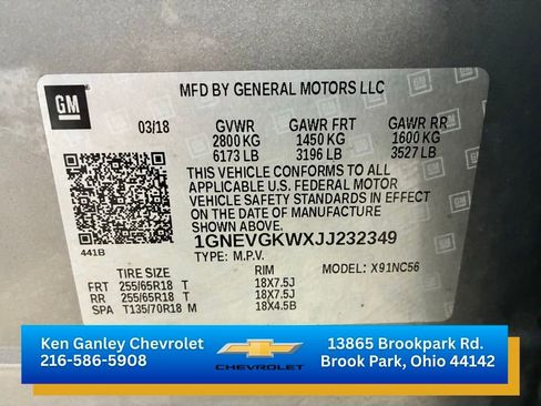 Certified 2018 Chevrolet Traverse LT AWD/4WD image 9