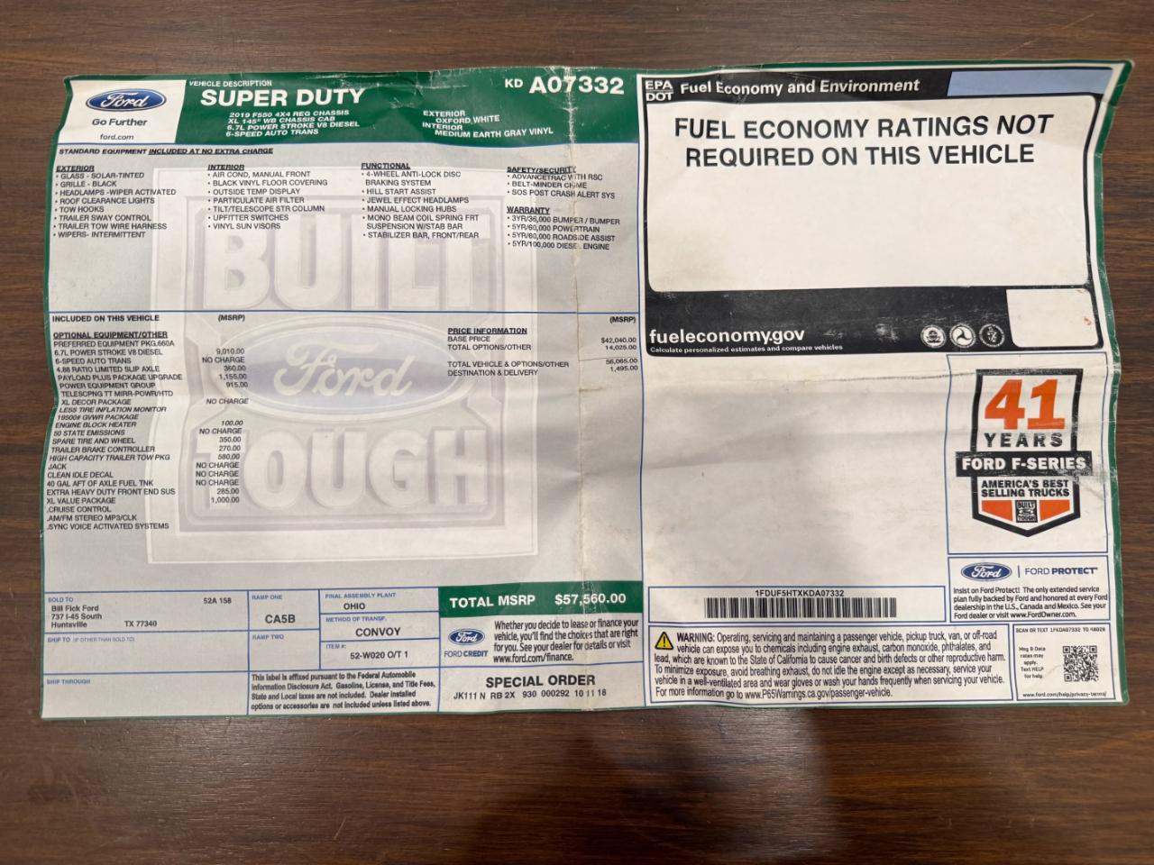 Used 2019 Ford F550 4x4 Regular Cab Super Duty image 53