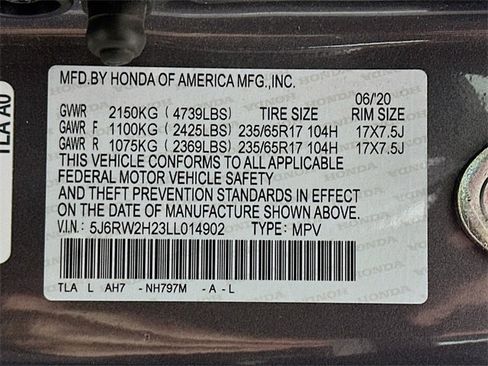 Certified 2020 Honda CR-V LX image 30