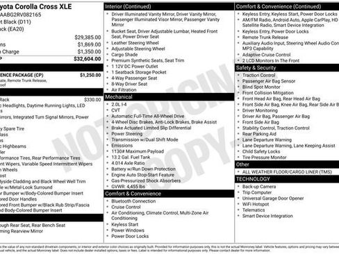 Used 2024 Toyota Corolla Cross XLE w/ Convenience Package AWD/4WD image 2