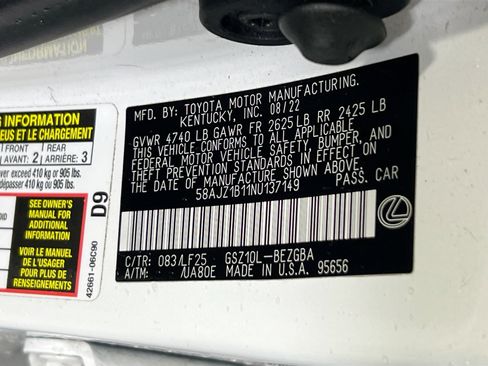 Used 2022 Lexus ES 350 F Sport image 31