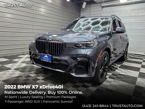 Used 2022 BMW X7 xDrive40i w/ M Sport Package AWD/4WD image 1
