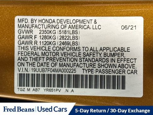 Used 2021 Acura TLX Type S image 35