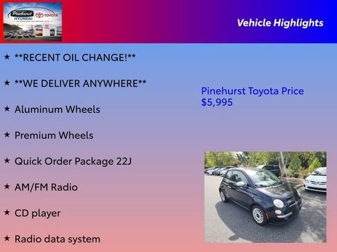 Used 2012 FIAT 500 Lounge FWD image 21