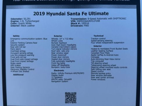 Used 2019 Hyundai Santa Fe FWD image 49