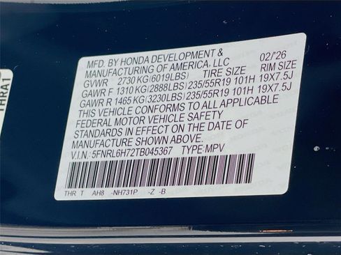 New 2026 Honda Odyssey Sport-L image 24