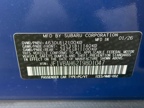 New 2026 Subaru WRX Premium image 26