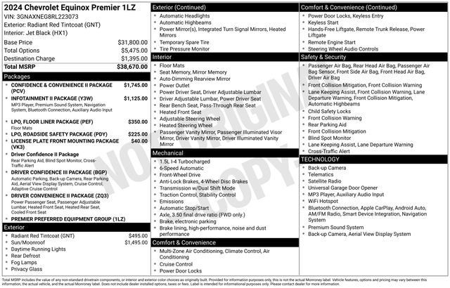 Certified 2024 Chevrolet Equinox Premier FWD image 38