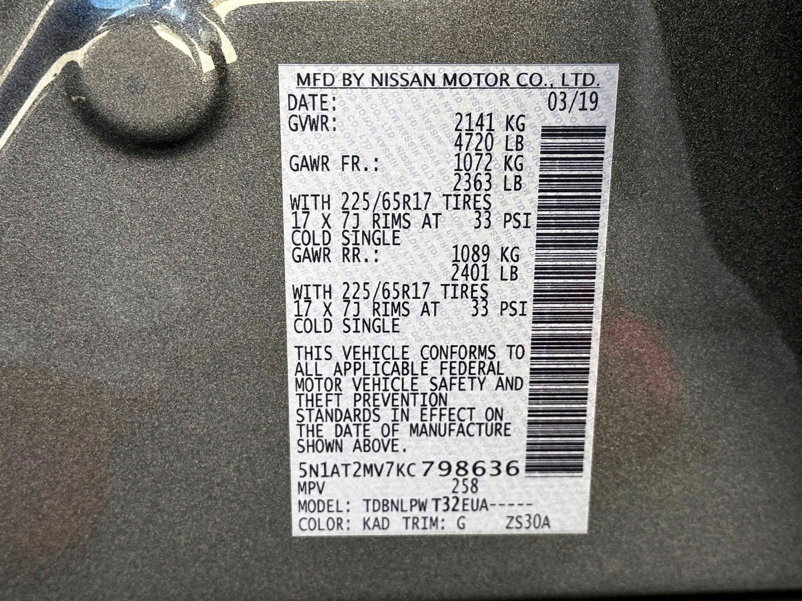 Used 2019 Nissan Rogue S AWD/4WD image 30