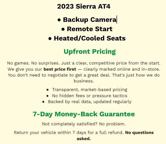 Used 2023 GMC Sierra 1500 AT4 w/ Technology Package AWD/4WD image 2