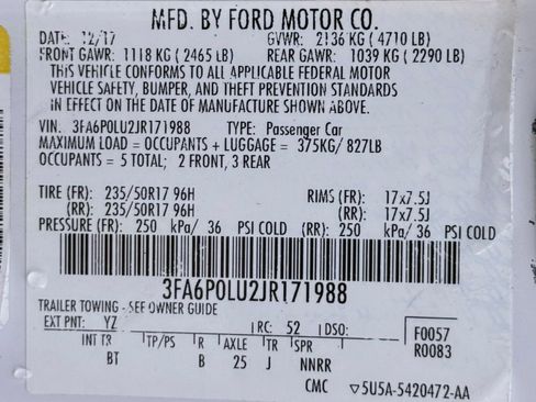Used 2018 Ford Fusion SE w/ Equipment Group 602A FWD image 40