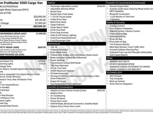 Used 2023 RAM ProMaster 3500 w/ Driver Convenience Group FWD image 39