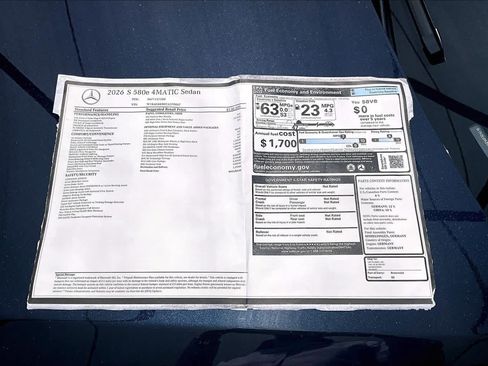 New 2026 Mercedes-Benz S 580e 4MATIC Sedan image 22