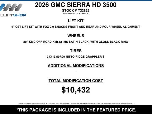 Used 2026 GMC Sierra 3500 Denali Ultimate AWD/4WD image 2