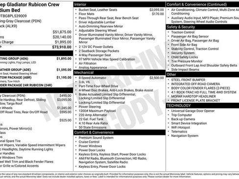 Used 2023 Jeep Gladiator Rubicon w/ LED Lighting Group image 5