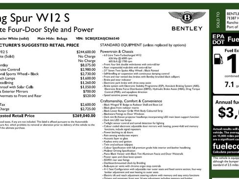 Used 2018 Bentley Flying Spur S W12 AWD/4WD image 7