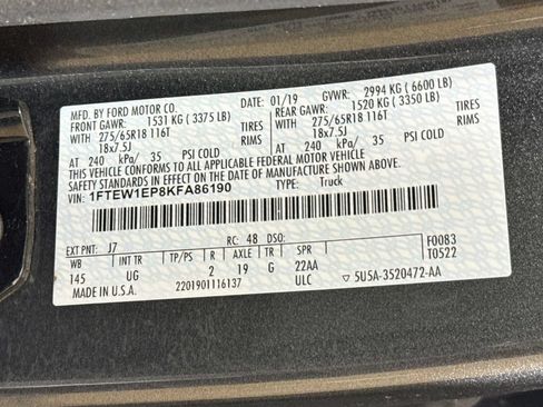 Used 2019 Ford F150 XLT w/ Equipment Group 302A Luxury AWD/4WD image 39