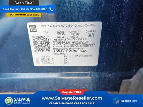 Used 2021 Chevrolet Equinox LT AWD/4WD image 17