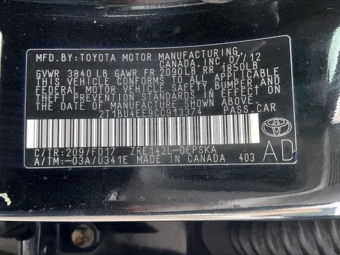 Used 2012 Toyota Corolla S image 36