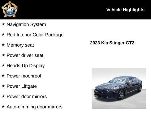 Used 2023 Kia Stinger GT2 w/ Red Interior Color Package AWD/4WD image 2