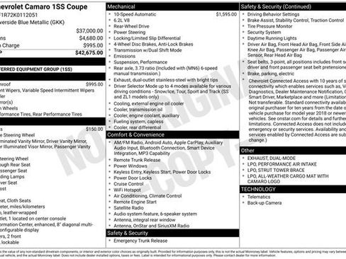 Used 2019 Chevrolet Camaro SS image 11