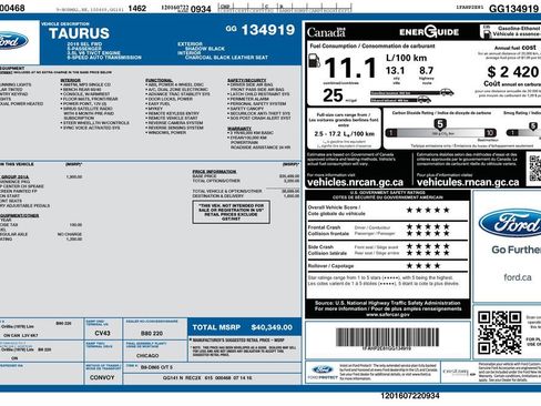 Used 2016 Ford Taurus SEL w/ Equipment Group 201A FWD image 12