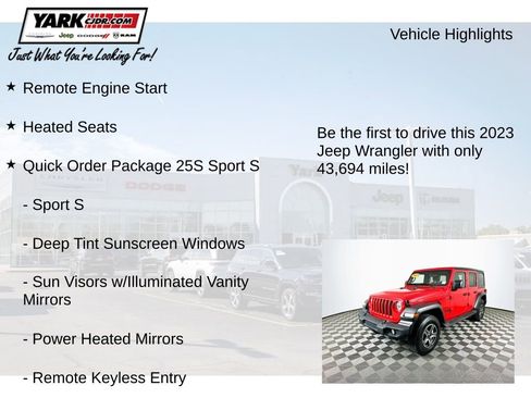 Certified 2023 Jeep Wrangler Sport S image 13